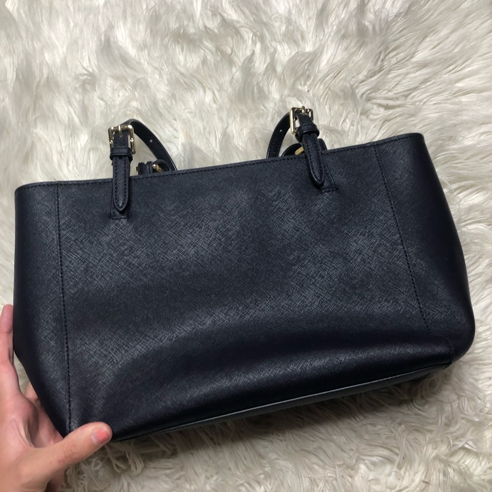 Tory Burch York Tote Purse in Navy - Picture 5 of 8
